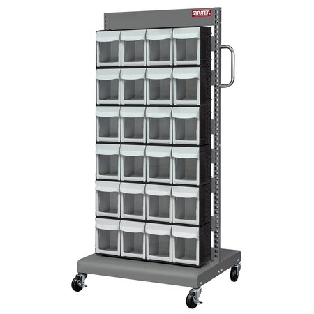 LDS INDUSTRIES Mobile Parts Cart - Flip Out Bin, 48 Bins 1010549